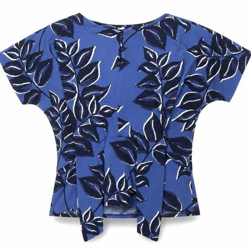 Monsoon Women’s Blue Floral Short Sleeve Wrap Blouse Size 10