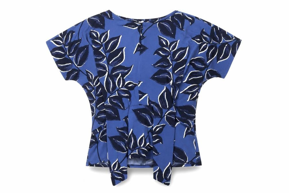 Monsoon Women’s Blue Floral Short Sleeve Wrap Blouse Size 10