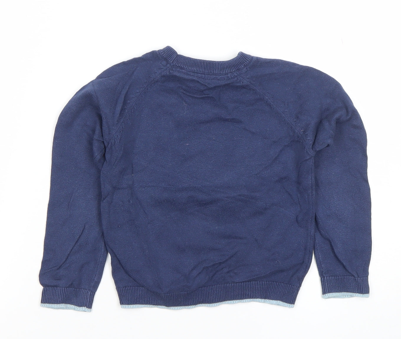 Marks and Spencer Girls Blue Sequin Unicorn Pullover Jumper 4-5 Years