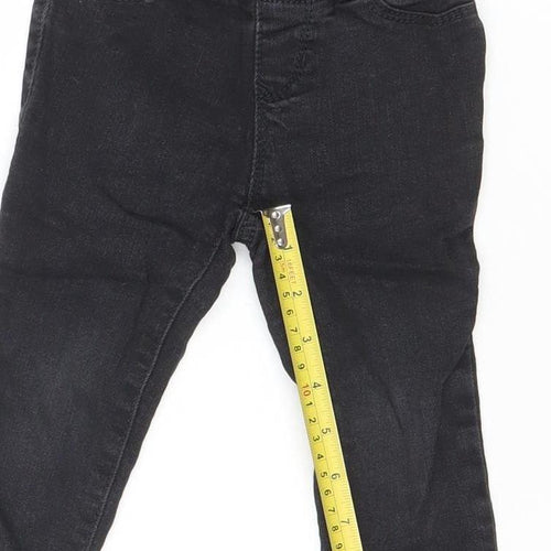 GAP Girls Black Denim Jegging Jeans 2 Years Elastic Waist Stretch