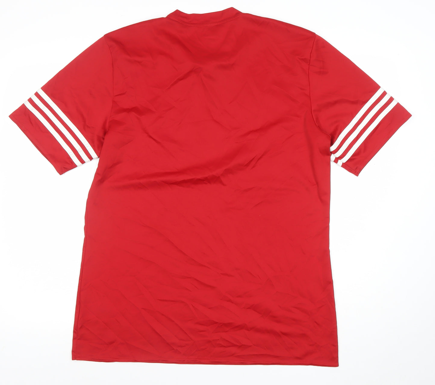 Adidas Men's Red Climalite Short Sleeve Jersey T-Shirt Size L