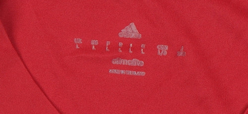 Adidas Men's Red Climalite Short Sleeve Jersey T-Shirt Size L