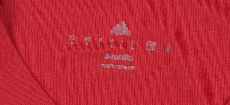 Adidas Men's Red Climalite Short Sleeve Jersey T-Shirt Size L