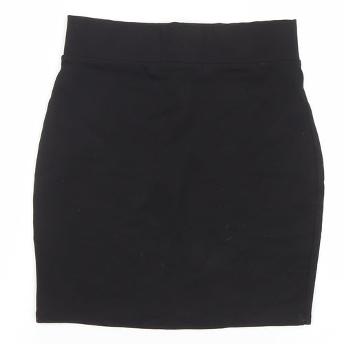 Bershka Womens Black High Rise Stretch Pencil Skirt Size S
