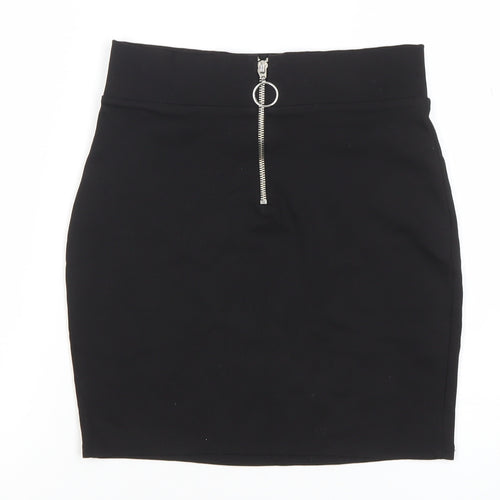 Bershka Womens Black High Rise Stretch Pencil Skirt Size S