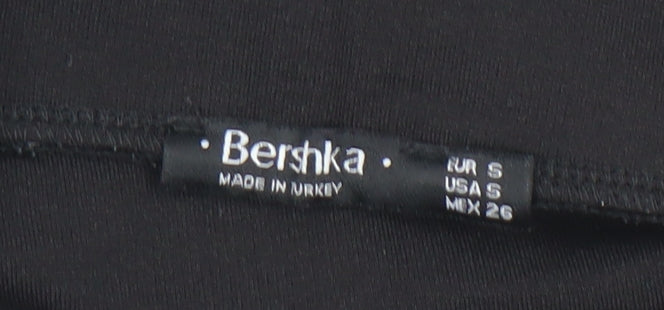 Bershka Womens Black High Rise Stretch Pencil Skirt Size S