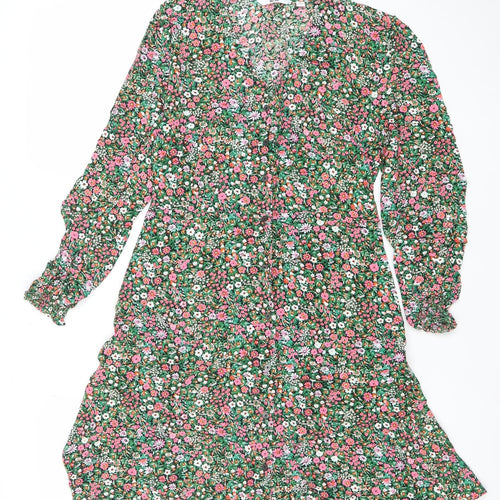 Uniqlo Women’s Multicoloured Floral Midi A-Line Dress XS
