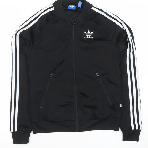 Adidas Women Black Full Zip Hoodie XS Lightweight Sportswear