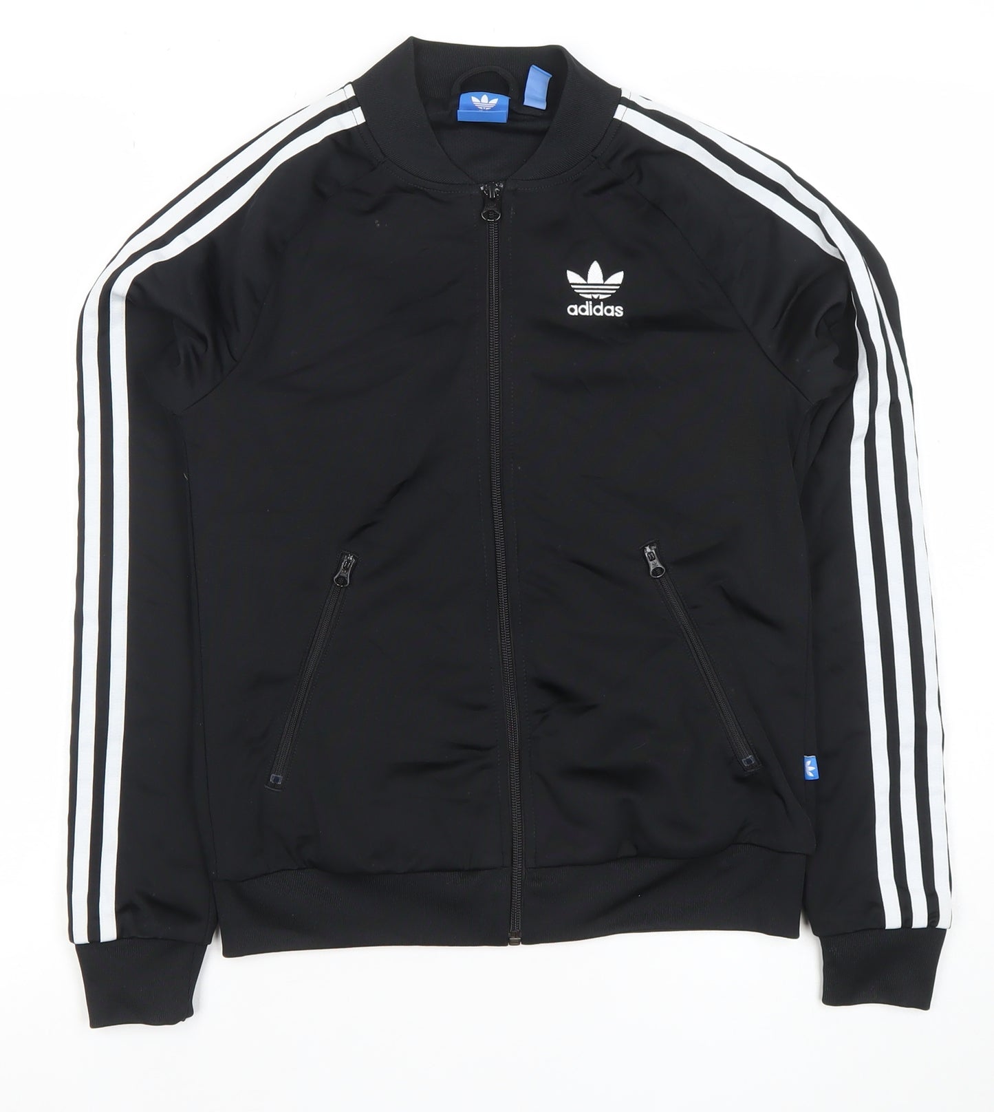 Adidas Women Black Full Zip Hoodie XS Lightweight Sportswear