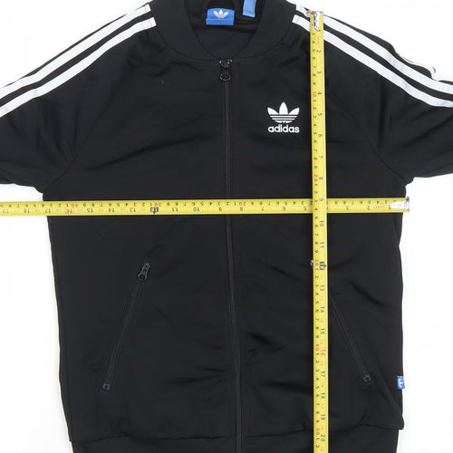 Adidas Women Black Full Zip Hoodie XS Lightweight Sportswear