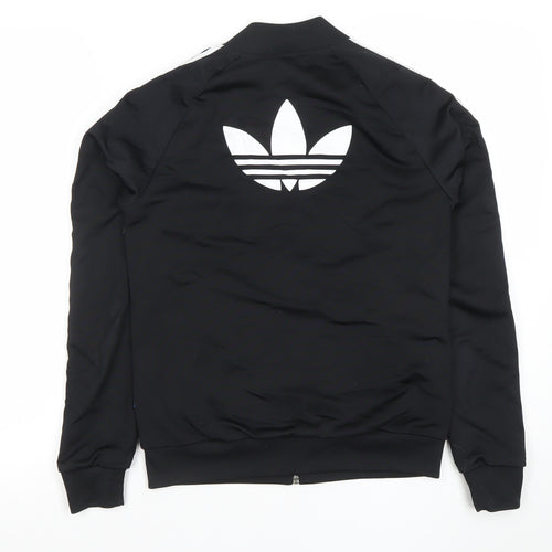Adidas Women Black Full Zip Hoodie XS Lightweight Sportswear