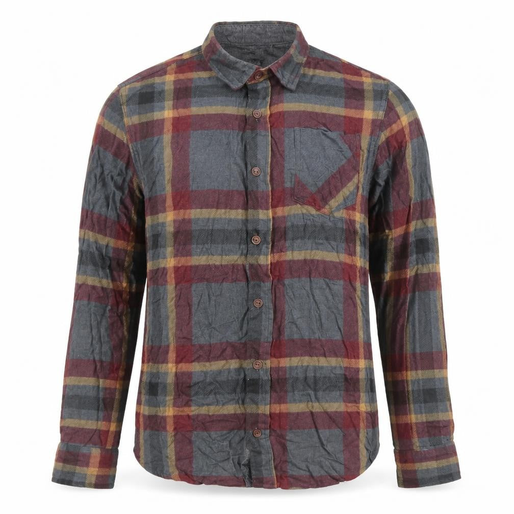 Brave Soul Men's Multicoloured Check Long Sleeve Cotton Shirt S