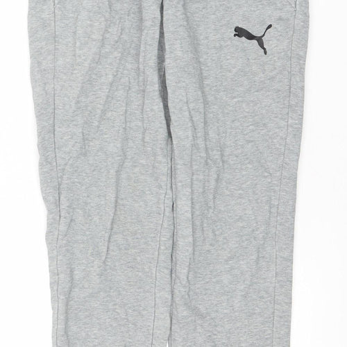 Puma Men Grey Small Jogger Sweatpants Elastic Waist