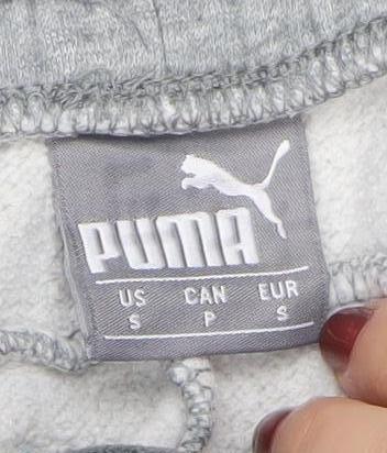 Puma Men Grey Small Jogger Sweatpants Elastic Waist