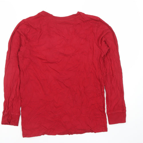 Levi's Boys Red Long Sleeve Logo T-Shirt Size 16 Years Cotton Crew Neck
