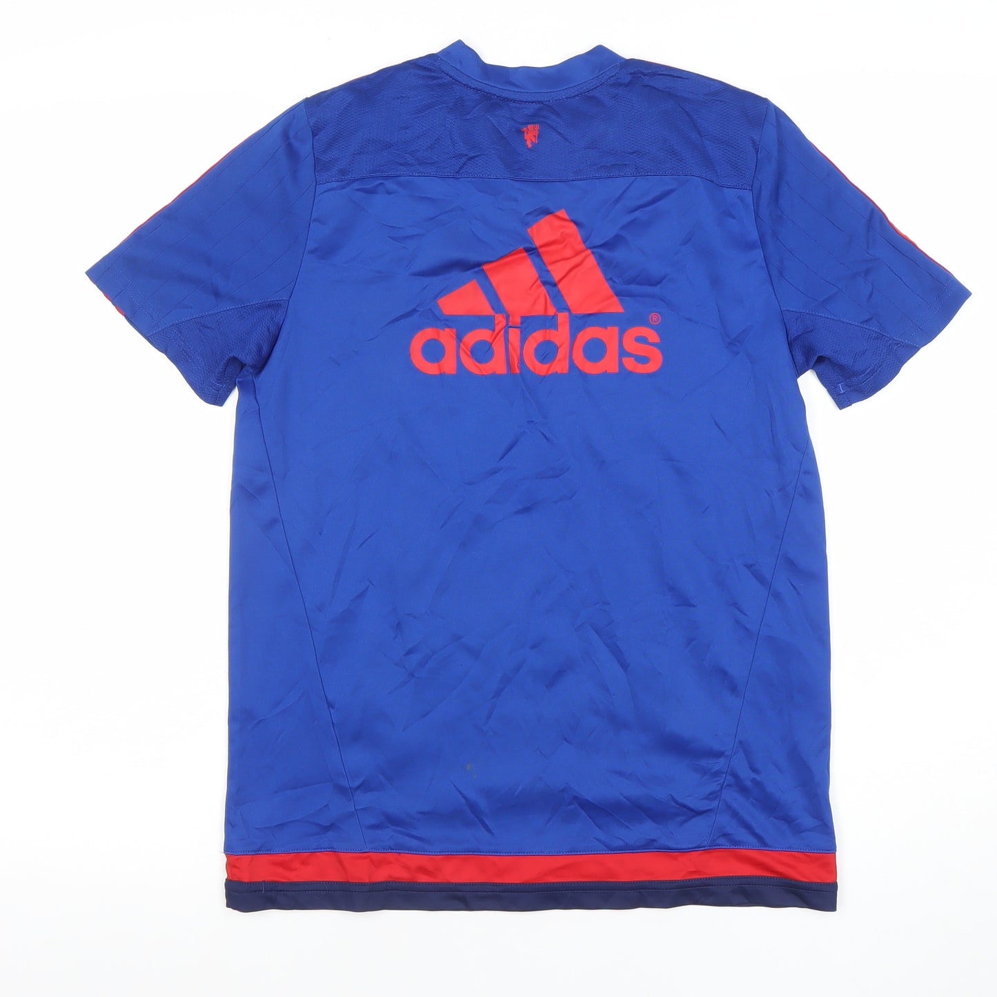 Adidas Boys Blue Manchester United ClimaCool Football Jersey 13-14 Years