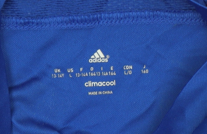Adidas Boys Blue Manchester United ClimaCool Football Jersey 13-14 Years