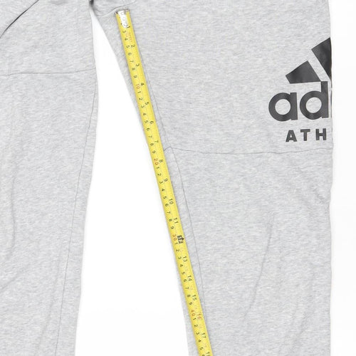 adidas Men’s Grey Jogger Sweatpants S Regular Fit Cotton Blend