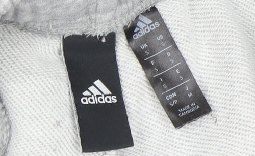 adidas Men’s Grey Jogger Sweatpants S Regular Fit Cotton Blend