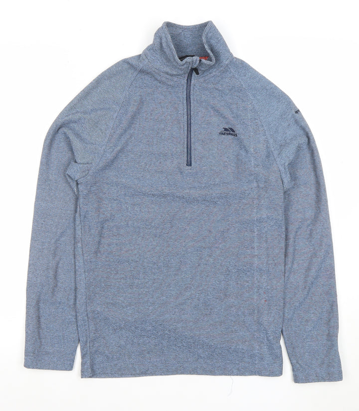 Trespass Men's Blue XS 1/4 Zip Lightweight Pullover Sweatshirt