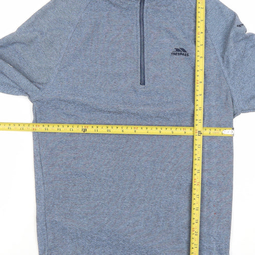 Trespass Men's Blue XS 1/4 Zip Lightweight Pullover Sweatshirt