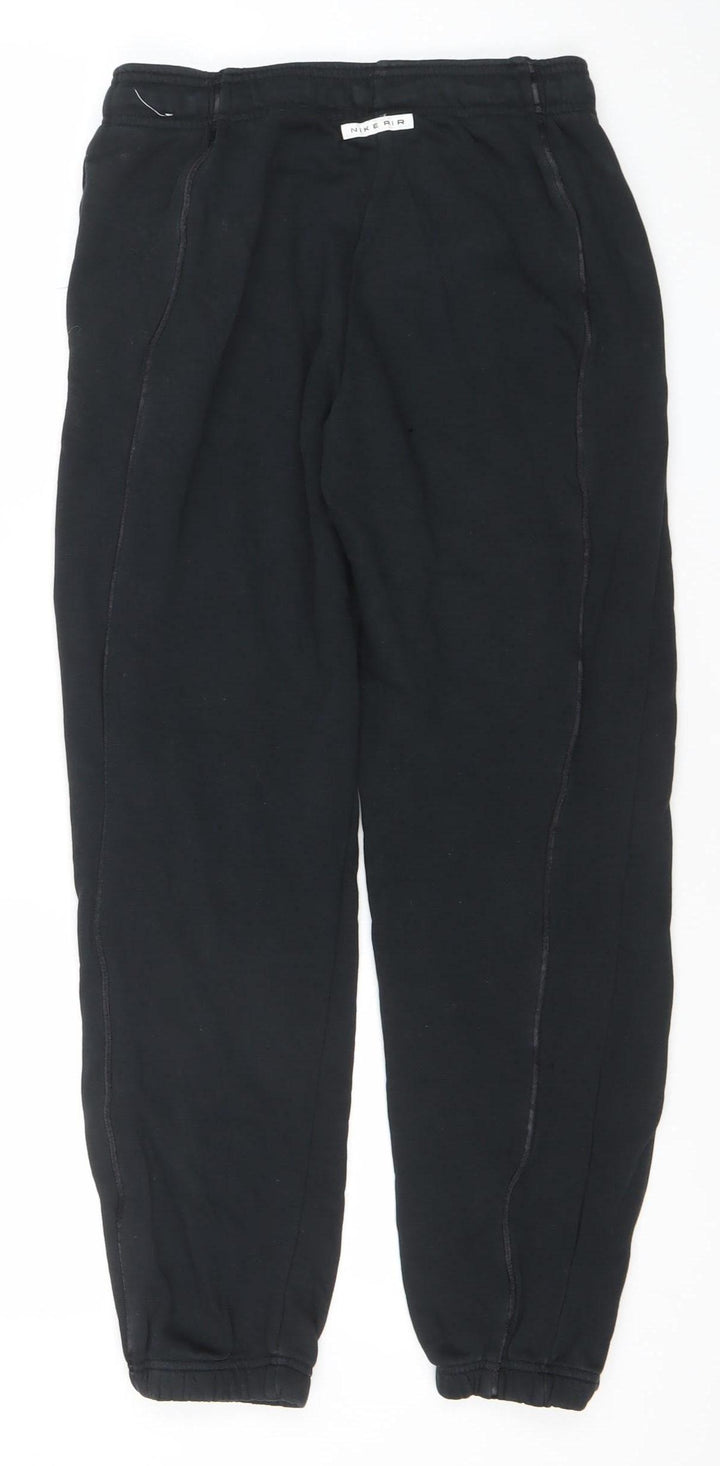 Nike Girls Black Small Jogger Sweatpants with Drawstring Waist