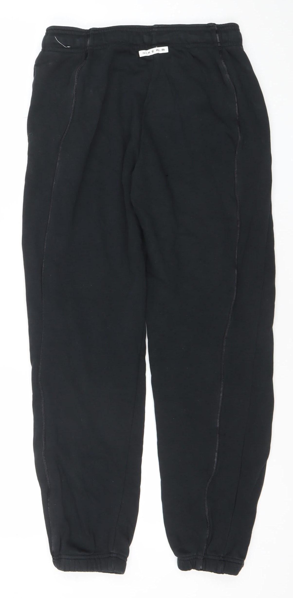 Nike Girls Black Small Jogger Sweatpants with Drawstring Waist