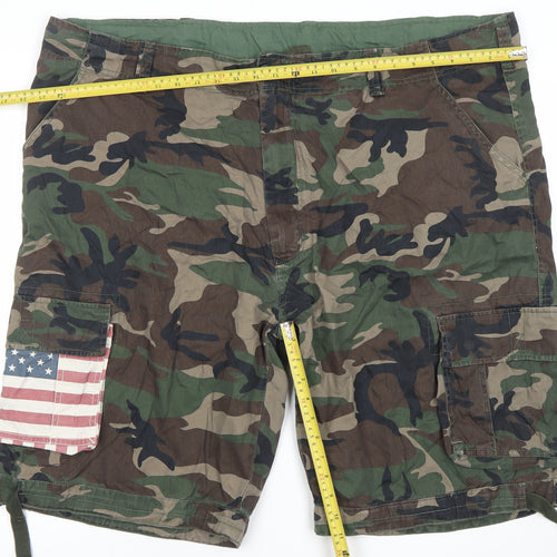 Brandit Men's Camouflage Cargo Shorts Green 7XL Cotton Military Style