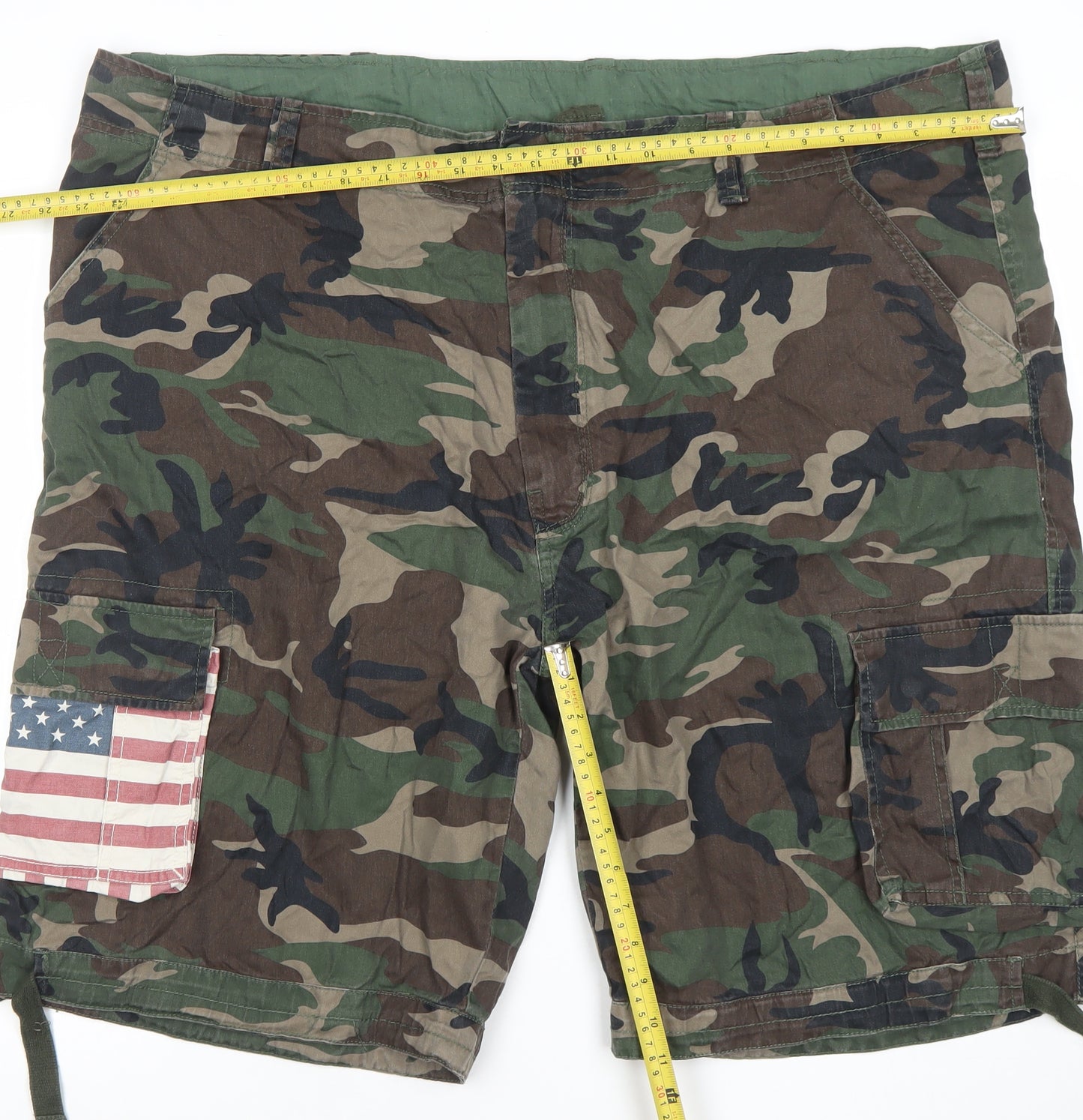 Brandit Men's Camouflage Cargo Shorts Green 7XL Cotton Military Style