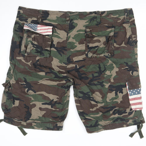 Brandit Men's Camouflage Cargo Shorts Green 7XL Cotton Military Style