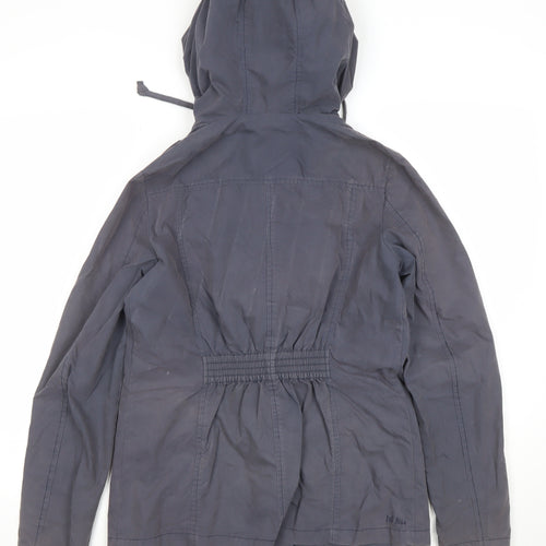 Fat Face Women's Blue Cotton Nylon Hooded Duffle Jacket Size 10