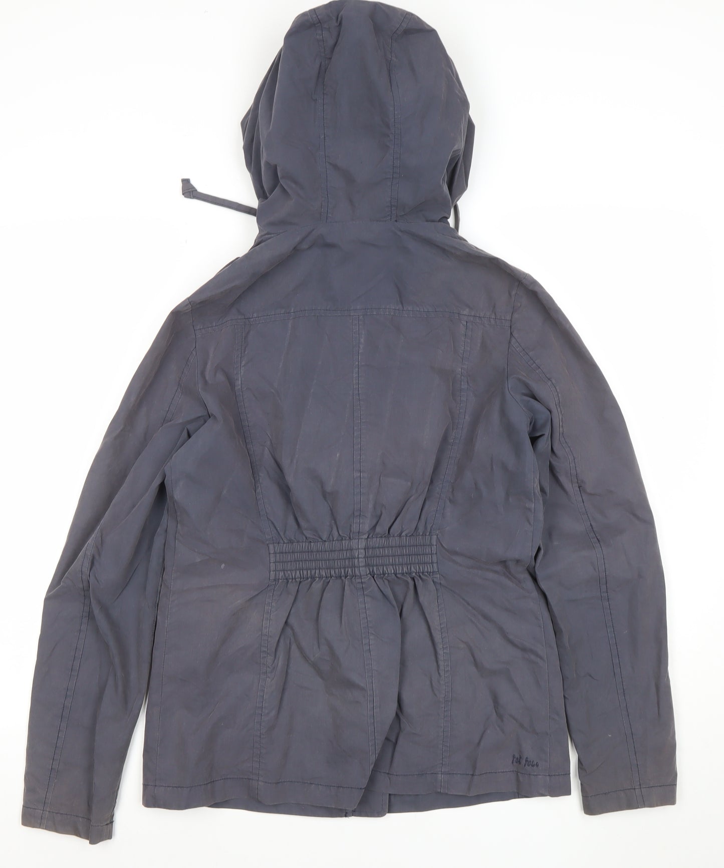 Fat Face Women's Blue Cotton Nylon Hooded Duffle Jacket Size 10