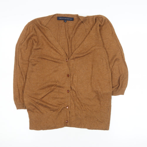 French Connection Women's Brown Medium Angora Blend Cardigan