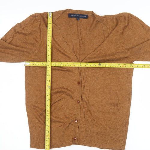French Connection Women's Brown Medium Angora Blend Cardigan