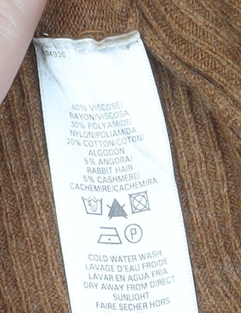 French Connection Women's Brown Medium Angora Blend Cardigan