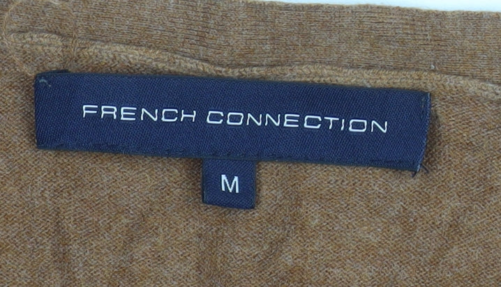 French Connection Women's Brown Medium Angora Blend Cardigan