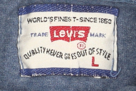 Levi's Men's Blue Long Sleeve Turtleneck Casual Shirt Size L