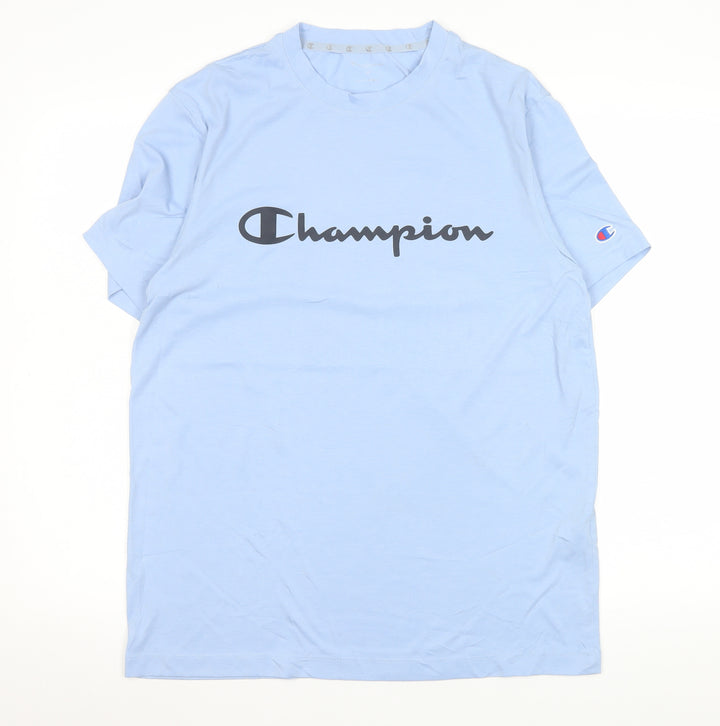 Champion Men's Blue Crew Neck Short Sleeve T-Shirt M