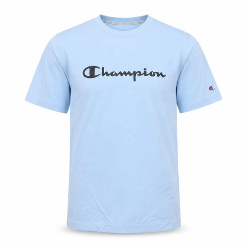 Champion Men's Blue Crew Neck Short Sleeve T-Shirt M