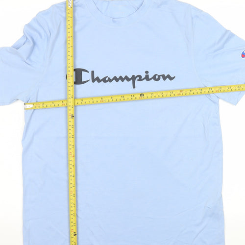 Champion Men's Blue Crew Neck Short Sleeve T-Shirt M