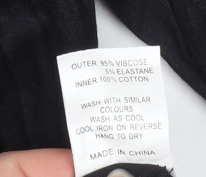 Internacionale Womens Black Size 14 Tunic Collared Long Sleeve Blouse