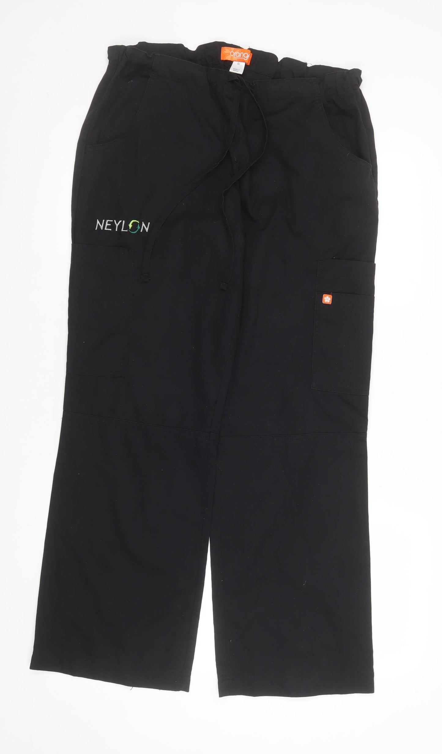 Orange Standard Women's Black Cargo Workwear Trousers Size M