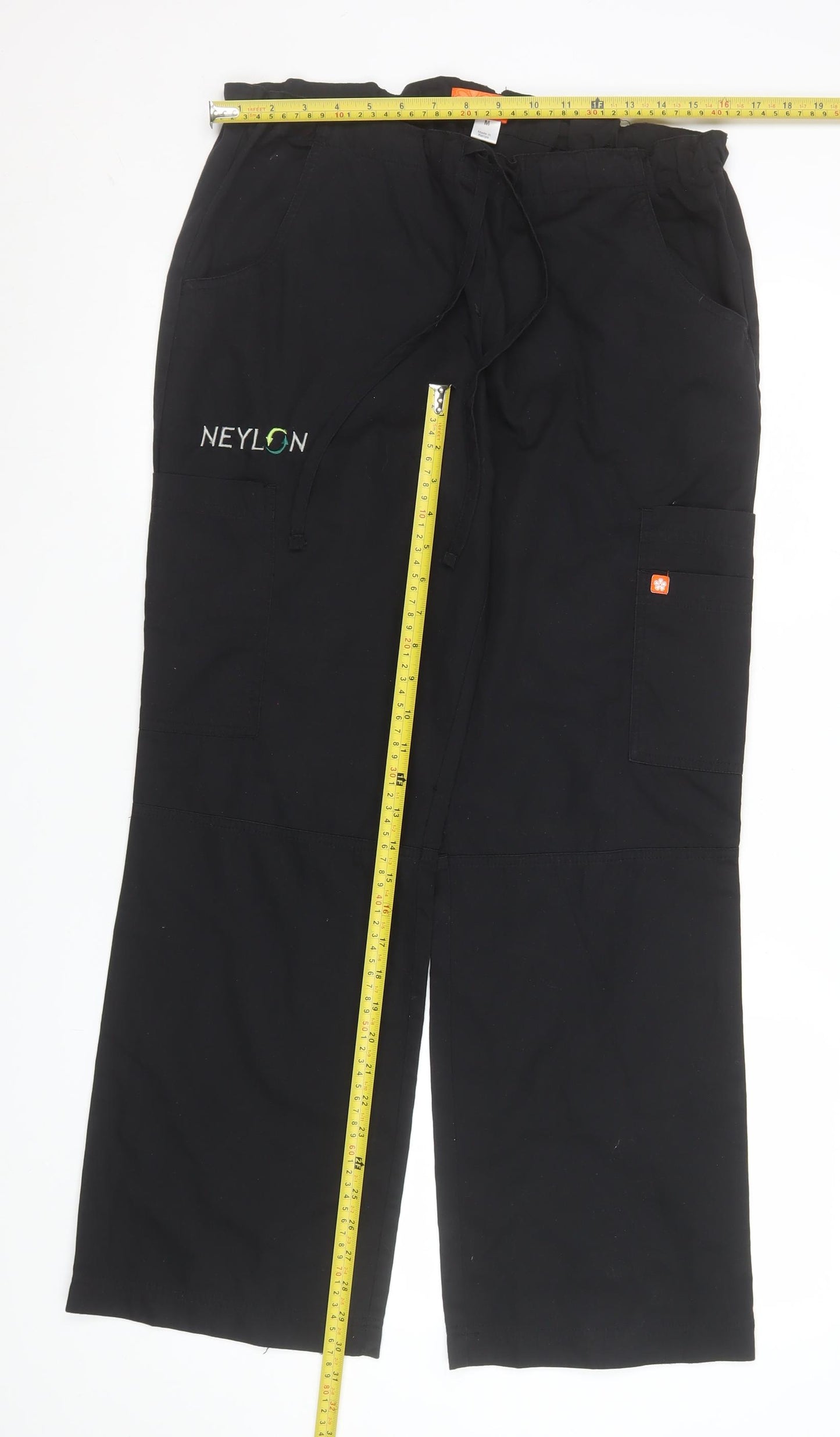 Orange Standard Women's Black Cargo Workwear Trousers Size M