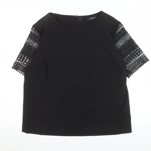 Marks and Spencer Autograph Women's Black Lace Sleeve Blouse UK 10