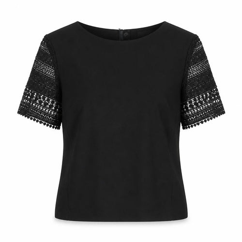 Marks and Spencer Autograph Women's Black Lace Sleeve Blouse UK 10