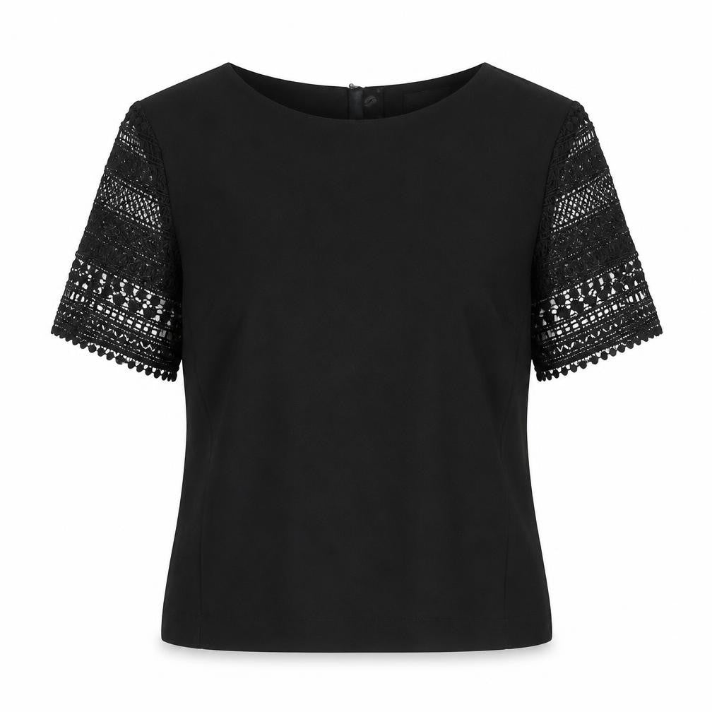 Marks and Spencer Autograph Women's Black Lace Sleeve Blouse UK 10