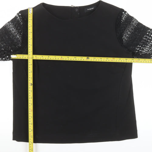 Marks and Spencer Autograph Women's Black Lace Sleeve Blouse UK 10