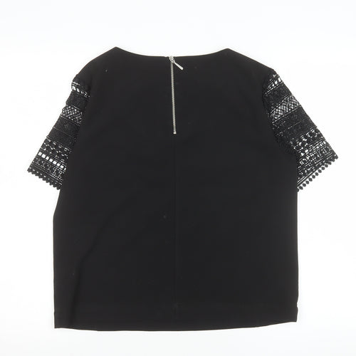 Marks and Spencer Autograph Women's Black Lace Sleeve Blouse UK 10
