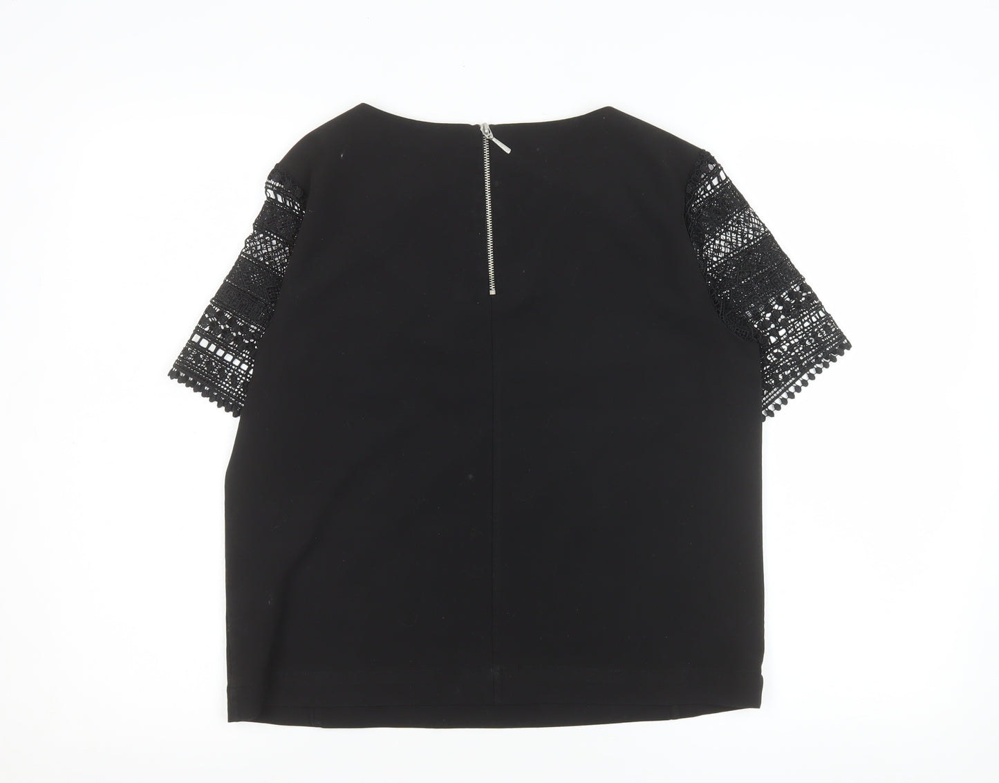 Marks and Spencer Autograph Women's Black Lace Sleeve Blouse UK 10