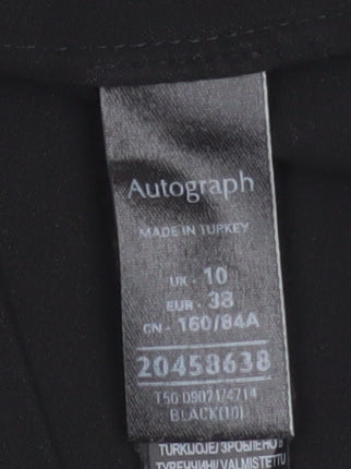 Marks and Spencer Autograph Women's Black Lace Sleeve Blouse UK 10